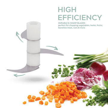 Electric Chopper 250 ML - 3 Blades- White